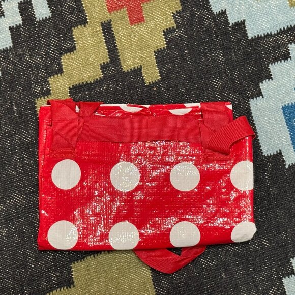 IKEA SÄCKKÄRRA Red /White Polka Dot, Reuseable Large Shopper Tote Bag 903.002.83 - Picture 6 of 8
